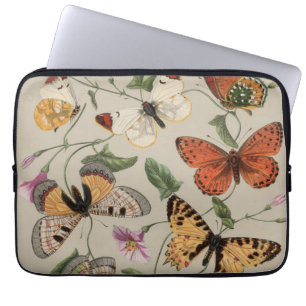 Housse Pour Ordinateur Portable Papillon Moth Nature Collection Dessin