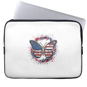 Housse Pour Ordinateur Portable Papillon Patriotique Gravure Vintage Vector Design
