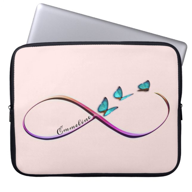Housse Pour Ordinateur Portable papillons infinis (Devant)