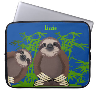 Housse Pour Ordinateur Portable Parcelles mignonnes souriantes Monogrammes