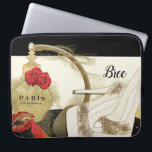 Housse Pour Ordinateur Portable Paris Parfum Rose talons et bâton à lèvres<br><div class="desc">Conception personnalisée</div>