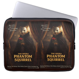 Housse Pour Ordinateur Portable Parodie de l'Opéra Fantôme Écureuil