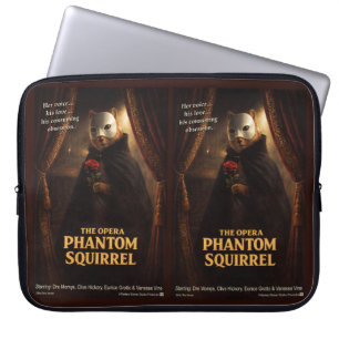 Housse Pour Ordinateur Portable Parodie de l'Opéra Fantôme Écureuil