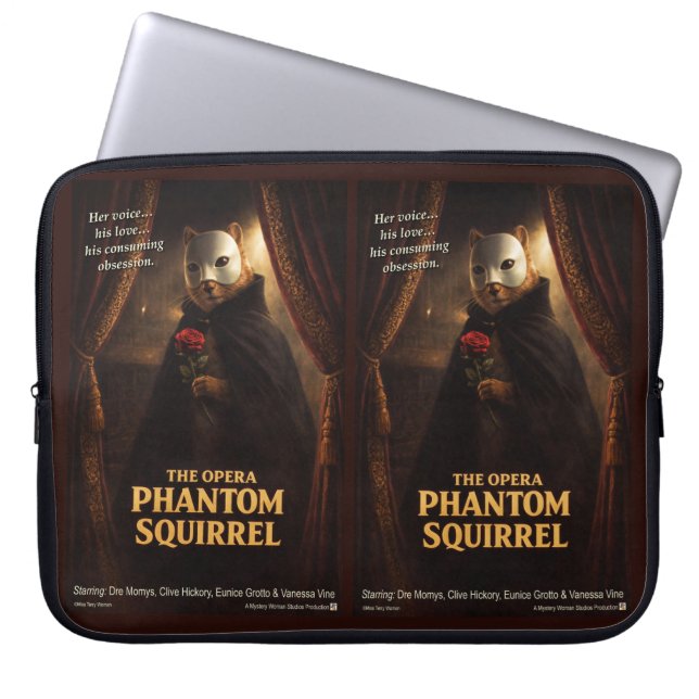 Housse Pour Ordinateur Portable Parodie de l'Opéra Fantôme Écureuil (Devant)