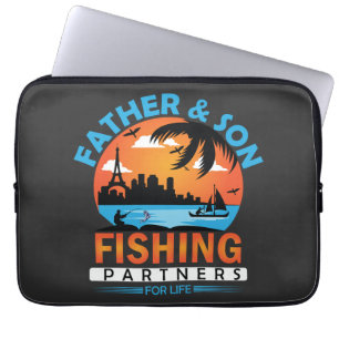 Housse Pour Ordinateur Portable Partenaires de pêche père et fils pour la vie