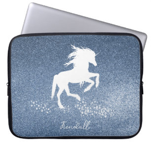 Housse Pour Ordinateur Portable Parties scintillant bleue Unicorn