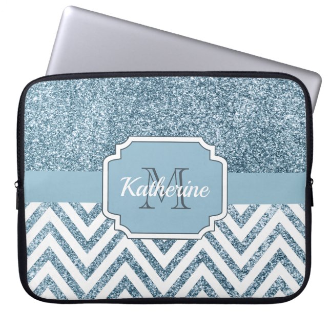Housse Pour Ordinateur Portable Parties scintillant Chevron (Devant)
