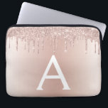 Housse Pour Ordinateur Portable Parties scintillant en or rose rose vierge Monogra<br><div class="desc">Parties scintillant de séchage en métal rose vif et Coque Monogramme moderne et élégant. Ce coque peut être customisé pour inclure votre nom initial et prénom et fait un grand cadeau de Noël ou de 16 Anniversaire doux.</div>
