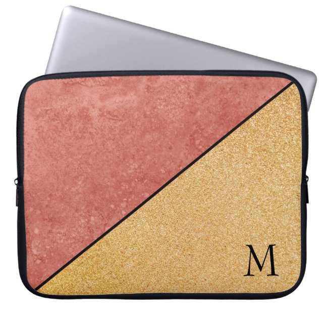 Housse Pour Ordinateur Portable Parties scintillant Et Marbre (Devant)