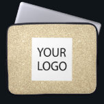 Housse Pour Ordinateur Portable Parties scintillant Gold Modern - Logo personnalis<br><div class="desc">Gold Modern et professionnel Faux Parties scintillant et Sparkle Elegant Logo Personnalisé Promotionnel Portable d'entreprise sac ou manches Coque promotionnel pour un cadeau de l'industrie de la beauté. Ce coque peut être customisé pour inclure le logo de votre entreprise ou de votre entreprise.</div>