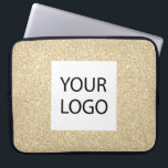 Housse Pour Ordinateur Portable Parties scintillant Gold Modern - Logo personnalis<br><div class="desc">Gold Modern et professionnel Faux Parties scintillant et Sparkle Elegant Logo Personnalisé Promotionnel Portable d'entreprise sac ou manches Coque promotionnel pour un cadeau de l'industrie de la beauté. Ce coque peut être customisé pour inclure le logo de votre entreprise ou de votre entreprise.</div>
