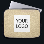 Housse Pour Ordinateur Portable Parties scintillant Gold Modern - Logo personnalis<br><div class="desc">Gold Modern et professionnel Faux Parties scintillant et Sparkle Elegant Logo Personnalisé Promotionnel Portable d'entreprise sac ou manches Coque promotionnel pour un cadeau de l'industrie de la beauté. Ce coque peut être customisé pour inclure le logo de votre entreprise ou de votre entreprise.</div>