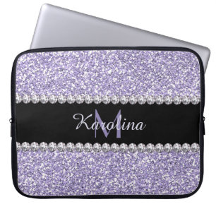 Housse Pour Ordinateur Portable Parties scintillant Lilac violet, personnalisée av