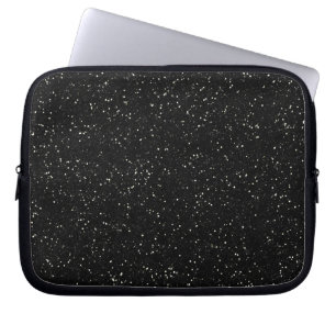 Housse Pour Ordinateur Portable Parties scintillant noire Sparkle Graphle Art Moti