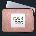 Housse Pour Ordinateur Portable Parties scintillant Rose Rose Gold - Logo sur mesu<br><div class="desc">Parties scintillant Rose Rose Gold Faux et logo personnalisé élégant Sparkle Élégant Portable promotionnel sac ou Coque promotionnel Sleeve. Ce coque peut être customisé pour inclure le logo de votre entreprise ou de votre entreprise.</div>