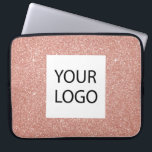 Housse Pour Ordinateur Portable Parties scintillant Rose Rose Gold - Logo sur mesu<br><div class="desc">Parties scintillant Rose Rose Gold Faux et logo personnalisé élégant Sparkle Élégant Portable promotionnel sac ou Coque promotionnel Sleeve. Ce coque peut être customisé pour inclure le logo de votre entreprise ou de votre entreprise.</div>