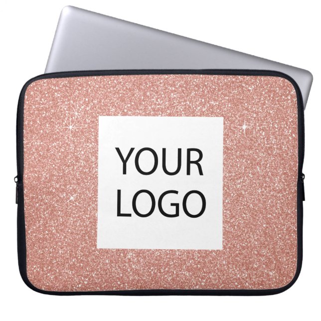Housse Pour Ordinateur Portable Parties scintillant Rose Rose Gold - Logo sur mesu (Devant)