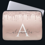 Housse Pour Ordinateur Portable Parties scintillant rose Rose or et Monogramme éti<br><div class="desc">Parties scintillant Rose Rose Gold Faux et Coque Monogramme élégant étincelant. Ce coque peut être customisé pour inclure votre nom initial et prénom.</div>