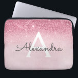 Housse Pour Ordinateur Portable Parties scintillant rose Rose or et Monogramme éti<br><div class="desc">Parties scintillant Rose Rose Gold Faux et Étincelle Moderne et Élégante Coque Monogramme. Ce coque peut être customisé pour inclure votre nom initial et prénom.</div>