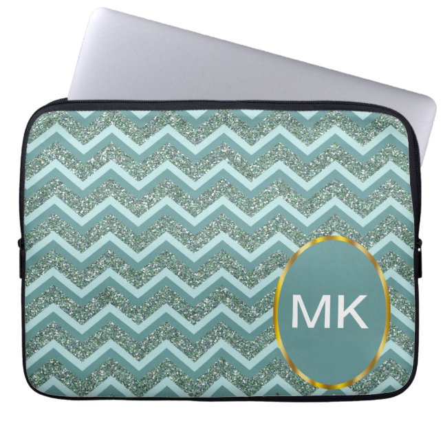 Housse Pour Ordinateur Portable Parties scintillant turquoise (Devant)