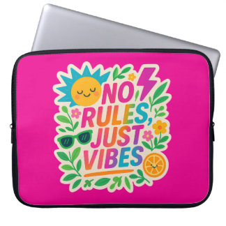 Housse Pour Ordinateur Portable Pas de règles Vibes - Neon Gradient Kawaii-Punk Ty