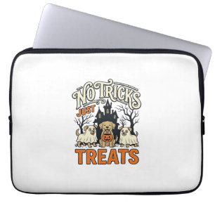 Housse Pour Ordinateur Portable Pas de tours juste des friandises Halloween Chien
