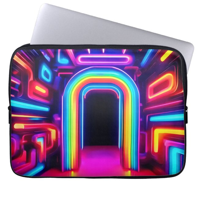 Housse Pour Ordinateur Portable Passerelle Neon Rainbow (Devant)