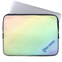 Pastel arc-en-ciel manche portable personnalisée