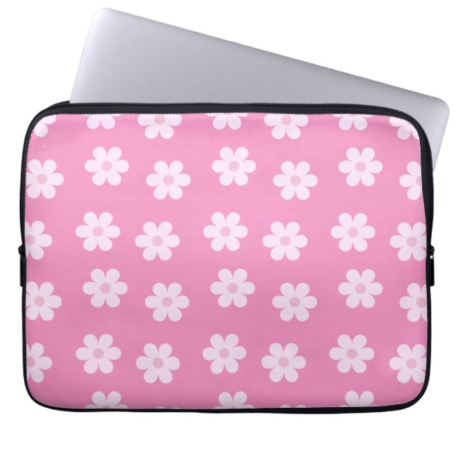 Housse Pour Ordinateur Portable Pastel Daisies rose (Devant)