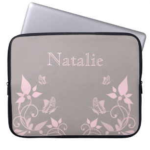 Housse Pour Ordinateur Portable Pastille rose Floral Electronique
