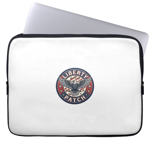 Housse Pour Ordinateur Portable Patch de liberté Patriotique Broderie (Devant)