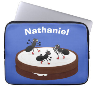 Housse Pour Ordinateur Portable Patinage sur glace de fourmis joyeuses sur dessin