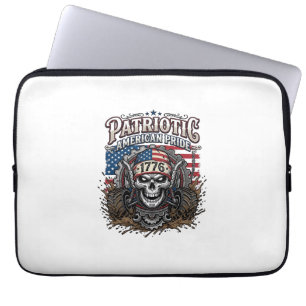 Housse Pour Ordinateur Portable Patriotique 1776 Hors Route Crâne Monster Truck Lo