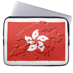 Housse Pour Ordinateur Portable Patriotique HONG KONG Carte du drapeau Ordinateur