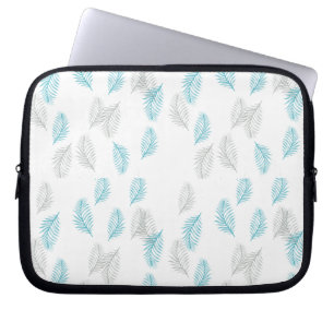 Housse Pour Ordinateur Portable Pattern Blue & Gray Leaves