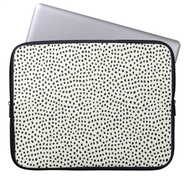 Housse Pour Ordinateur Portable Patters noirs (Devant)