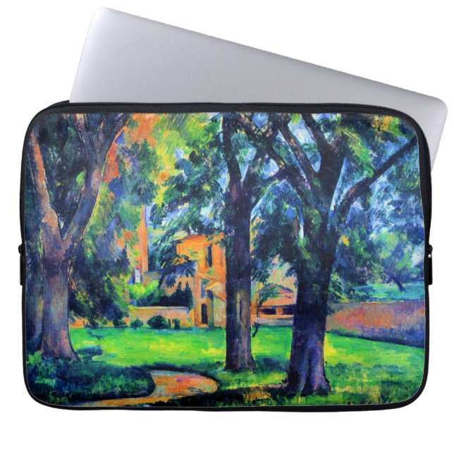 Housse Pour Ordinateur Portable Paul Cezanne - Châtaignier et Ferme, (Devant)
