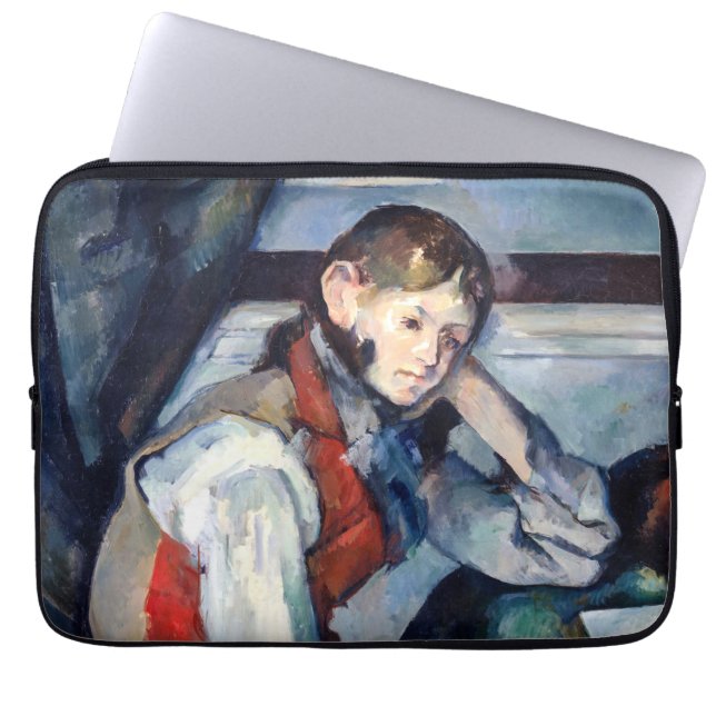 Housse Pour Ordinateur Portable Paul Cezanne - Garçon dans la veste rouge (Devant)