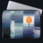 Housse Pour Ordinateur Portable Paul Klee Harbinger d'automne. Art géométrique ble<br><div class="desc">Housse portable Paul Klee "The Harbinger of Autumn". Aquarelle bleu nature géométrique art vintage.</div>