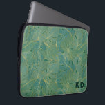 Housse Pour Ordinateur Portable Paume vert et or feuille motif<br><div class="desc">Cette feuille de palmier vert et or,  un motif sans couture,  est une façon élégante et élégante d'envelopper vos cadeaux pour toutes les occasions.</div>