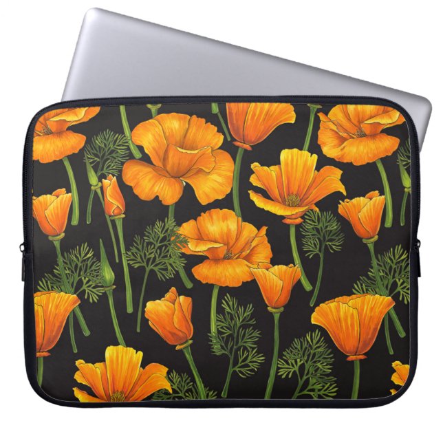 Housse Pour Ordinateur Portable Pavot de Californie (Devant)