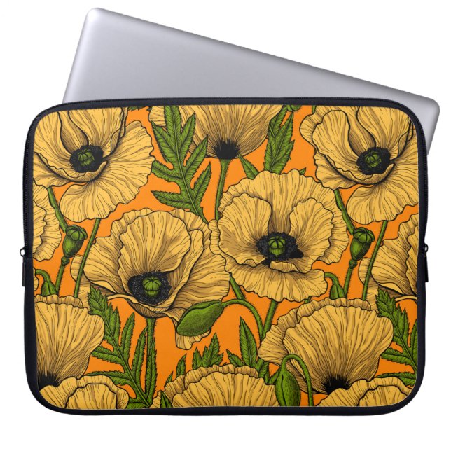Housse Pour Ordinateur Portable Pavot jaune (Devant)