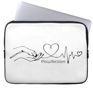 Housse Pour Ordinateur Portable Pawfection One-Line Art – Amoureux des chiens mini