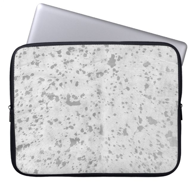 Housse Pour Ordinateur Portable Pays de la vache blanche et gris Ouest (Devant)