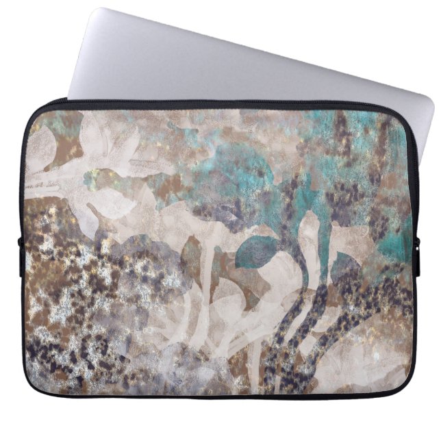 Housse Pour Ordinateur Portable Pays Texture moderne Conception turquoise Coton (Devant)