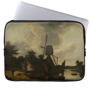 Housse Pour Ordinateur Portable Paysage avec moulin à vent - Salomon Rombouts