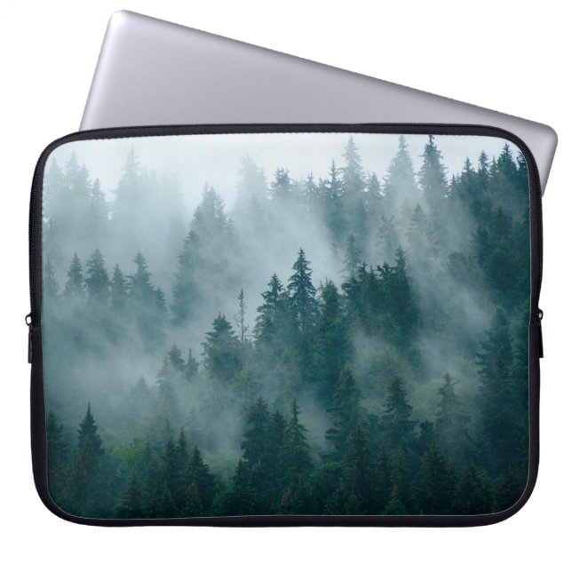Housse Pour Ordinateur Portable Paysage bruyant avec forêt de sapins en hipster vi (Devant)