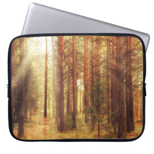 Housse Pour Ordinateur Portable paysage d'automne arrière - plan, rayons du soleil