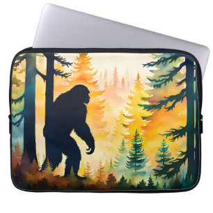 Housse Pour Ordinateur Portable Paysage d'automne Sasquatch au coucher du soleil