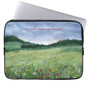 Housse Pour Ordinateur Portable Paysage de champ de fleurs
